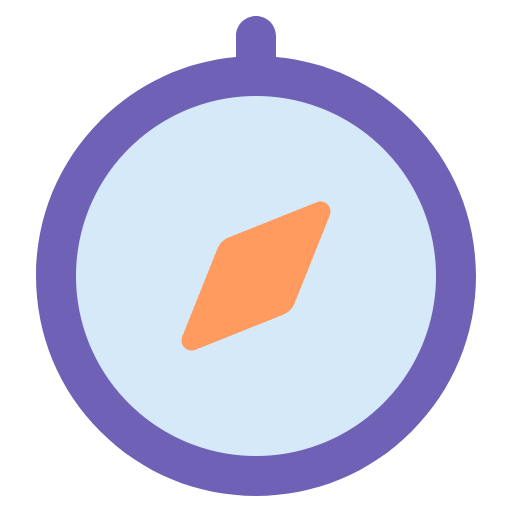Free Compass icon Flat style