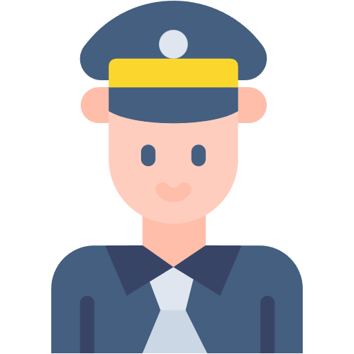 Free Policeman icon flat style
