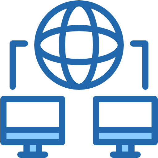 Free Computer Networking icon two-color style