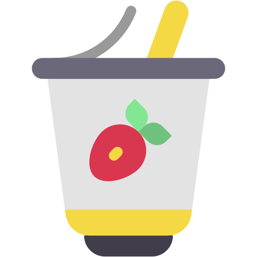 Free Yogurt icon flat style