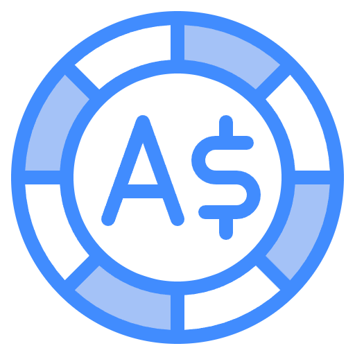 Free Australian dollar icon two-color style