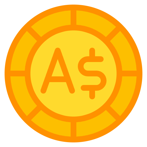 Free Australian dollar icon flat style