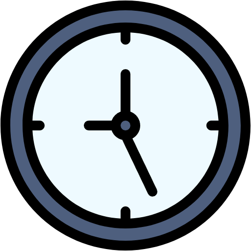 Free Clock icon lineal-color style