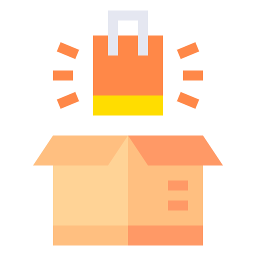 Free package icon flat style