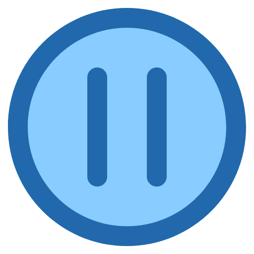 Free Pause icon two-color style