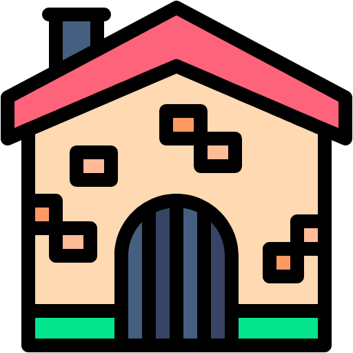 Free House icon lineal-color style