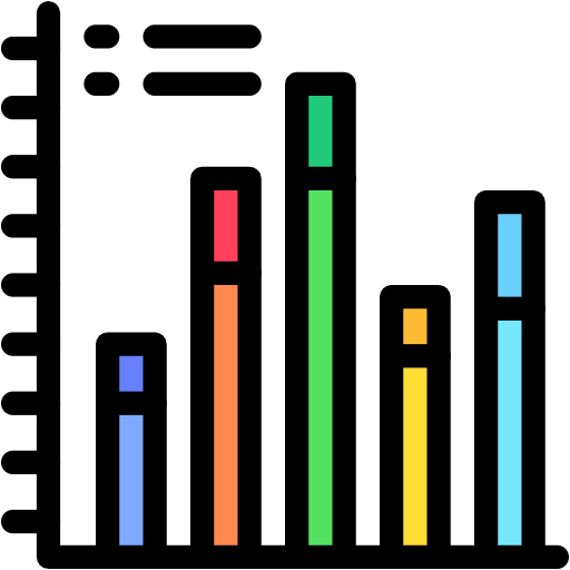 Free Analytics icon lineal-color style
