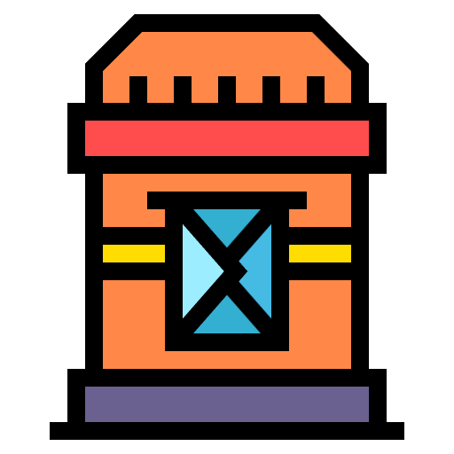Free mailbox icon Lineal Color style