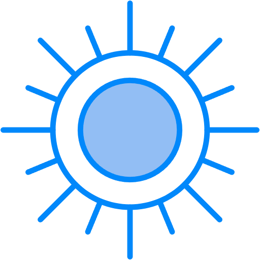 Free Sun icon two-color style