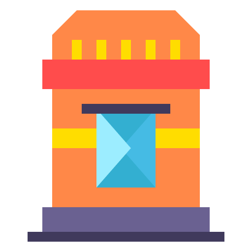 Free mailbox icon Flat style - Delivery pack