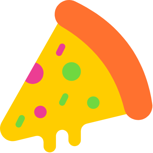 Free Pizza Slice icon flat style