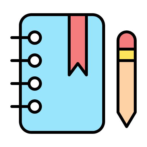 Free Diary icon lineal-color style