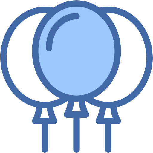 Free balloons icon two-color style