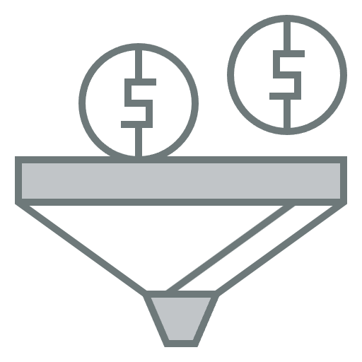 Free funnel icon two-color style