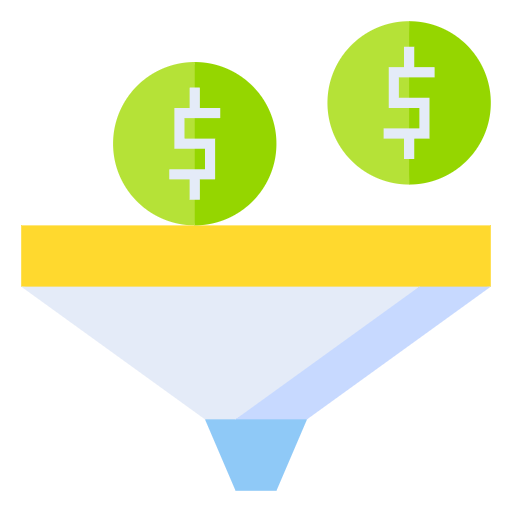 Free funnel icon flat style