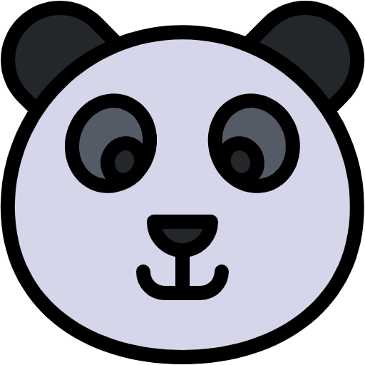 Free Panda icon lineal-color style