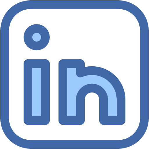 Free Linkedin icon Two Color style