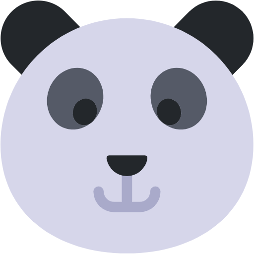Free Panda icon flat style