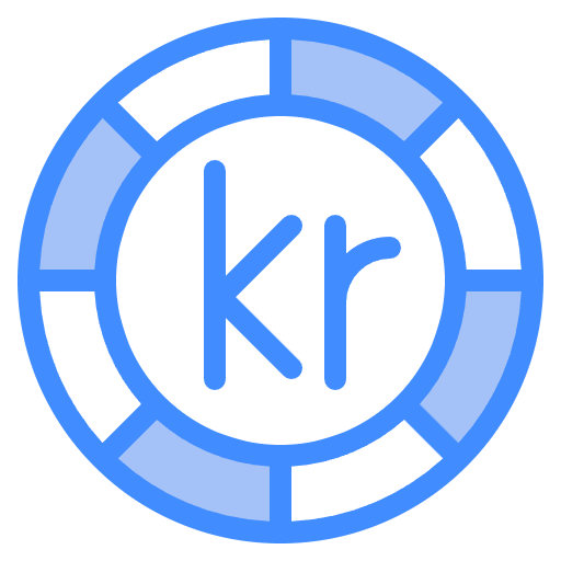 Free krona icon two-color style