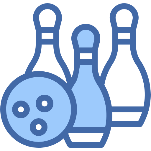 Free Bowling icon two-color style
