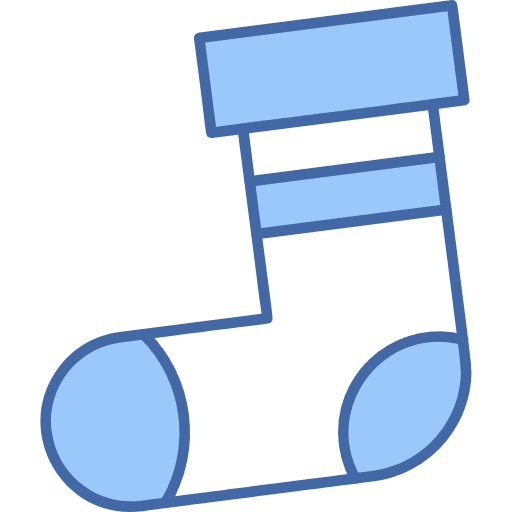 Free Sock icon two-color style