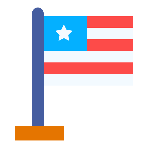 Free Usa Flag icon flat style