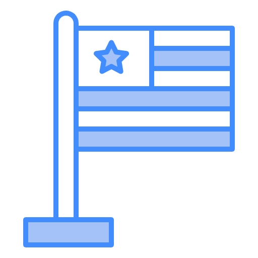 Free Usa Flag icon two-color style
