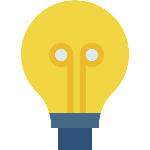 Free Light Bulb icon Flat style