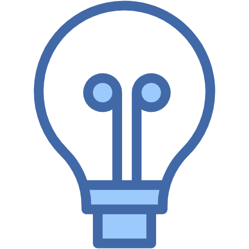 Free Light Bulb icon two-color style