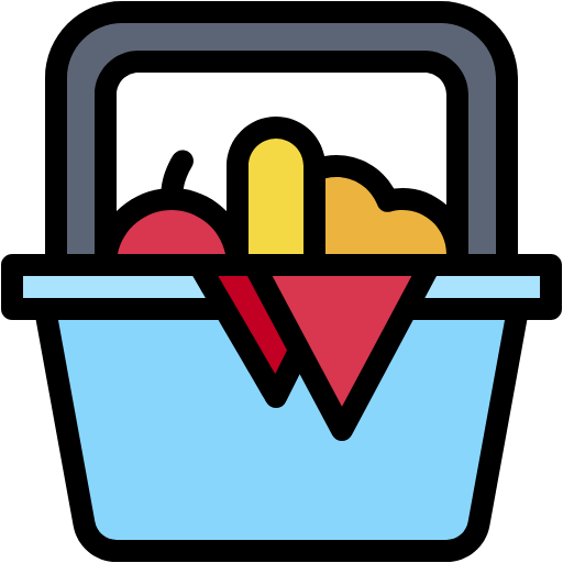 Free Picnic Basket icon lineal-color style