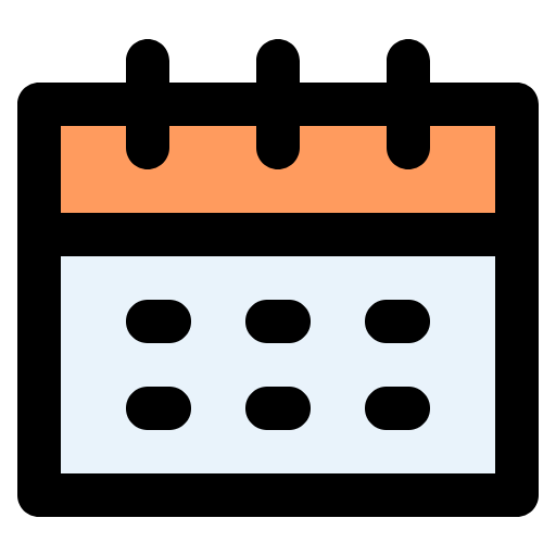 Free Calendar icon Lineal Color style