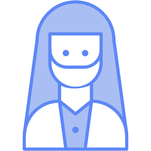 Free Girl With Mask icon two-color style