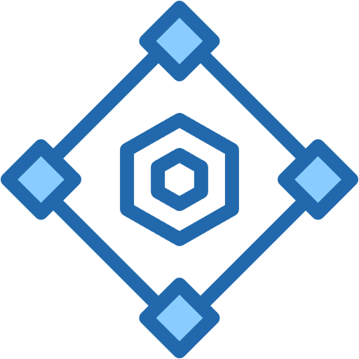 Free Block chain icon two-color style