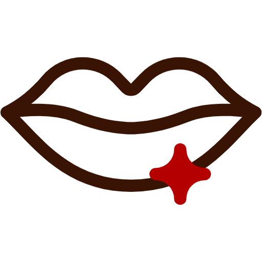 Free Lips icon two-color style