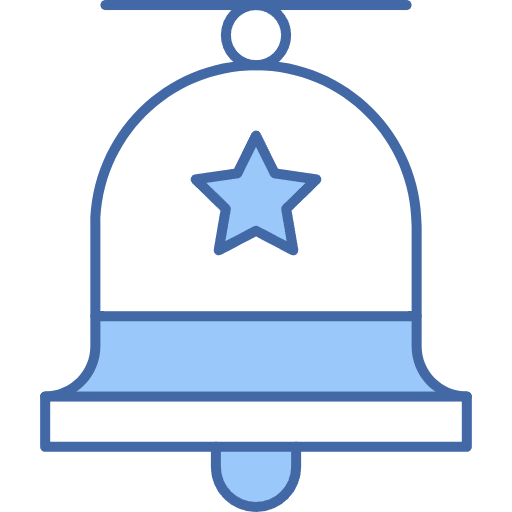 Free Bell icon two-color style