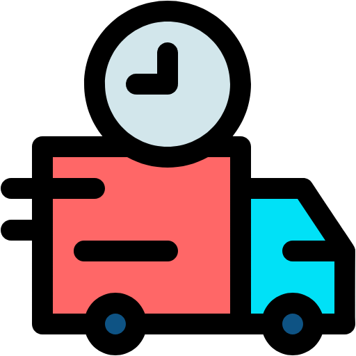 Free Delivery Truck icon lineal-color style