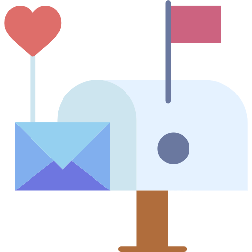 Free Letter Box icon Flat style