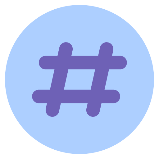 Free Hashtag icon Flat style