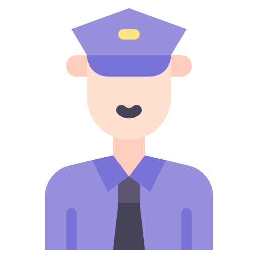 Free Police Officer icon flat style