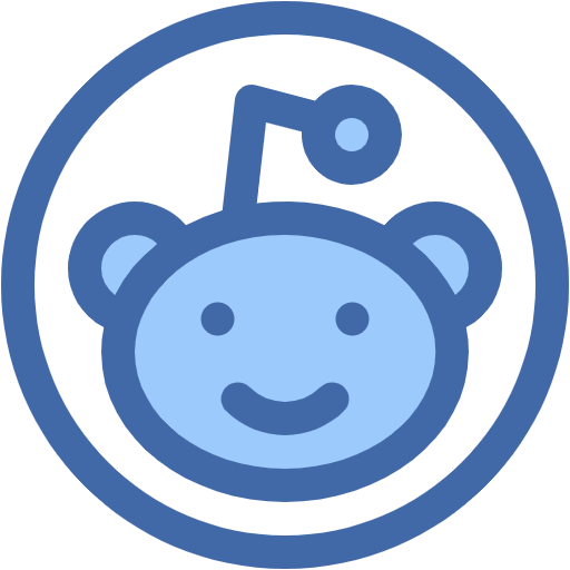 Free Reddit icon two-color style