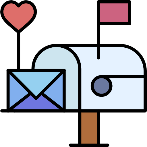 Free Letter Box icon Lineal Color style