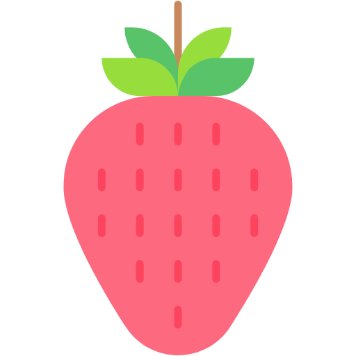 Free strawberry icon flat style