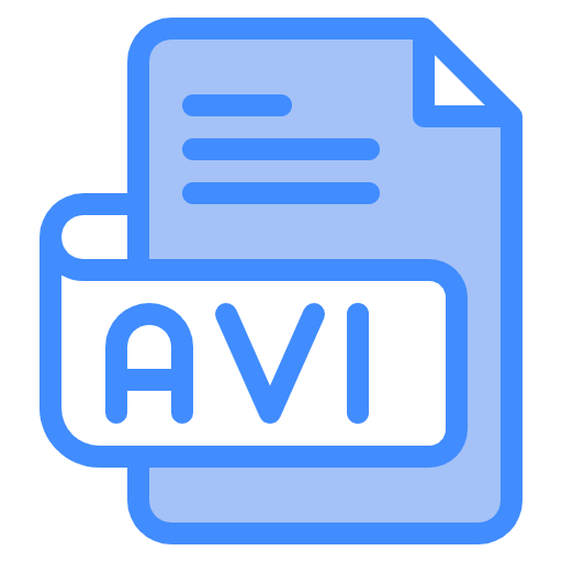 Free AVI File icon two-color style