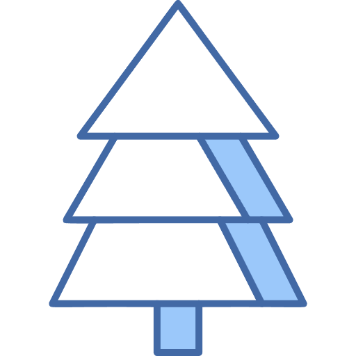 Free Christmas Tree icon two-color style