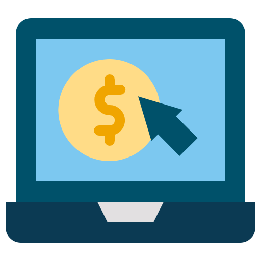 Free Pay Per Click icon flat style