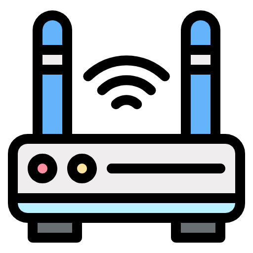 Free Router icon lineal-color style