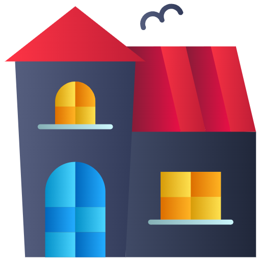 Free Creepy House icon flat style