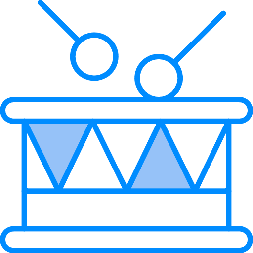 Free Drum icon two-color style