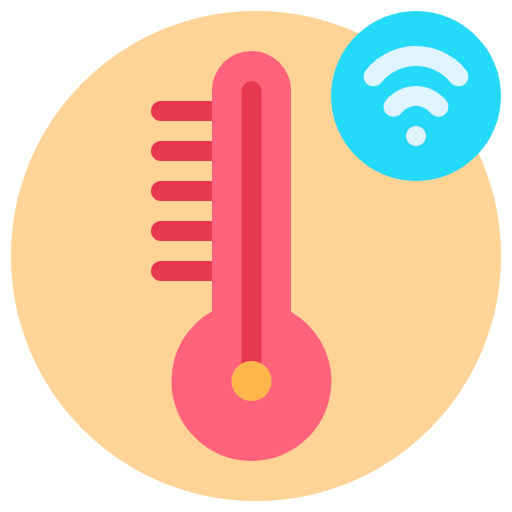 Free Thermostat icon flat style