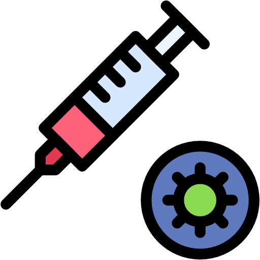 Free vaccine icon lineal-color style